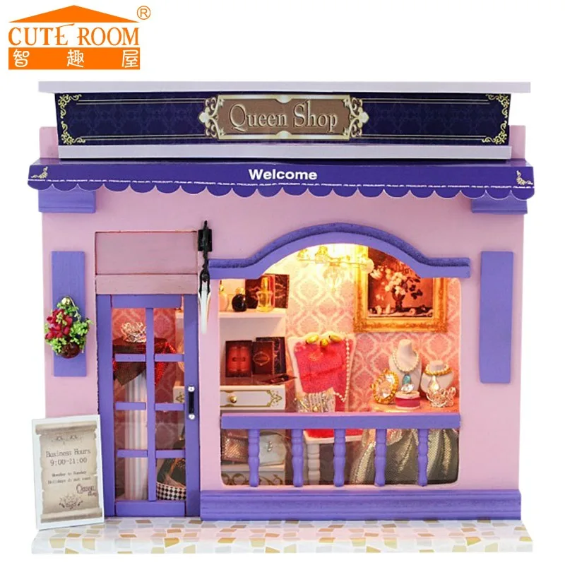 2016 New Arrival Miniatura Gift Doll House Wooden Dollhouses Miniature
