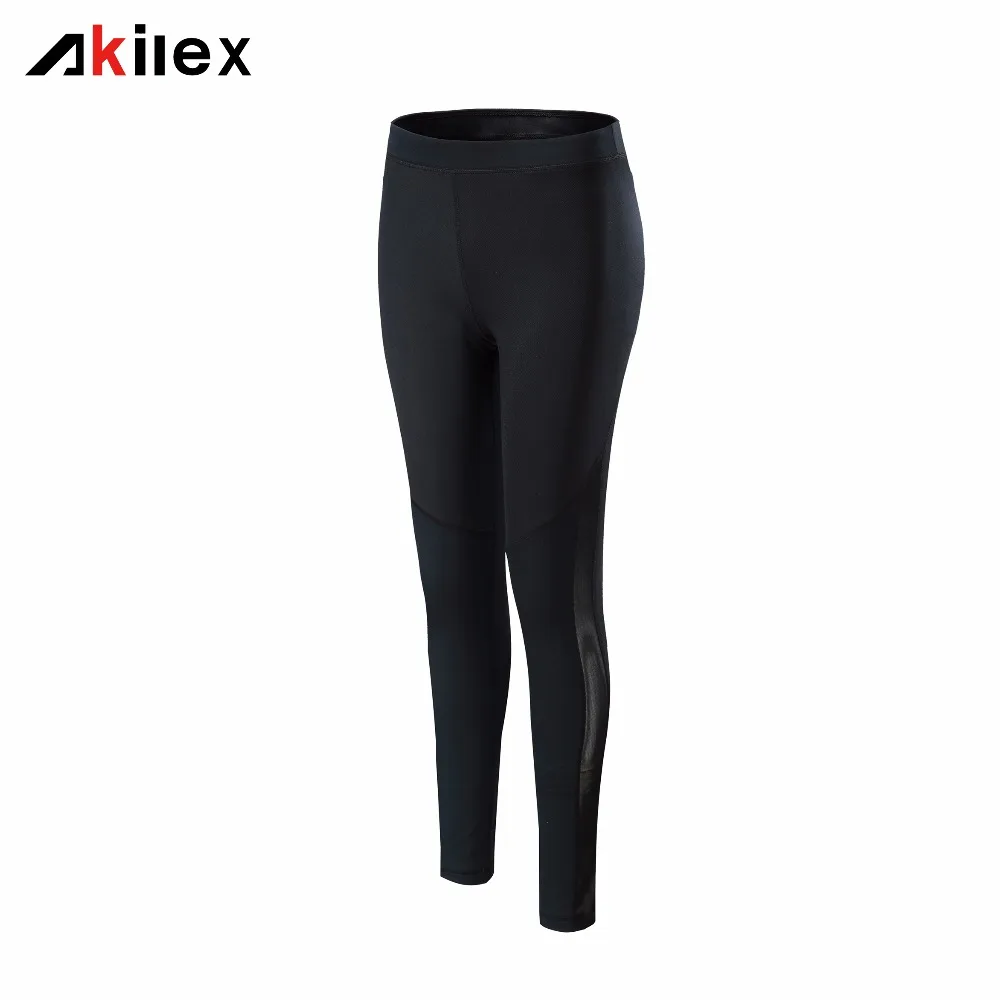Akilex High Quality Running Fitness Sport Elastic Tights Waist Leggings Bodybuilding GymYoga Sports Pants | Спорт