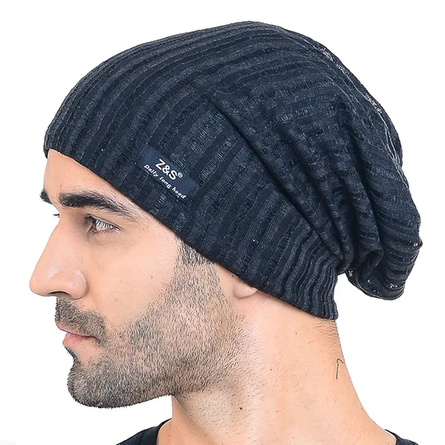 HISSHE Mens Jersey Slouch Beanie Cap Hollow Cool SkullCap Beanie For