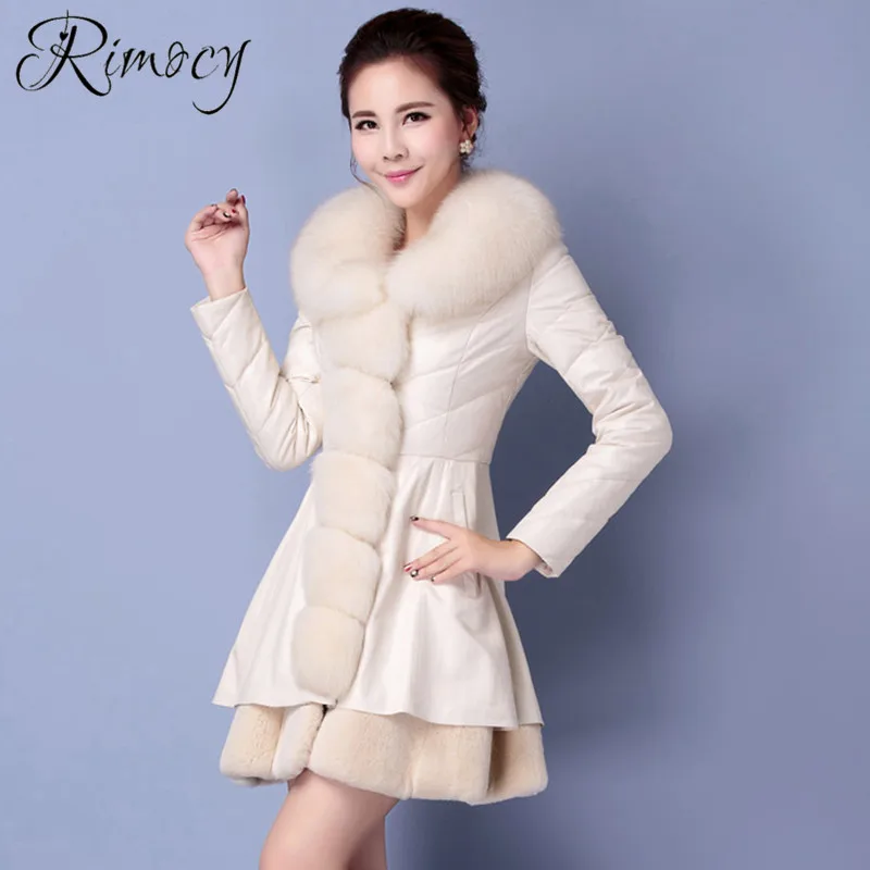 Rimocy 2018 long sleeves women winter faux fur coat