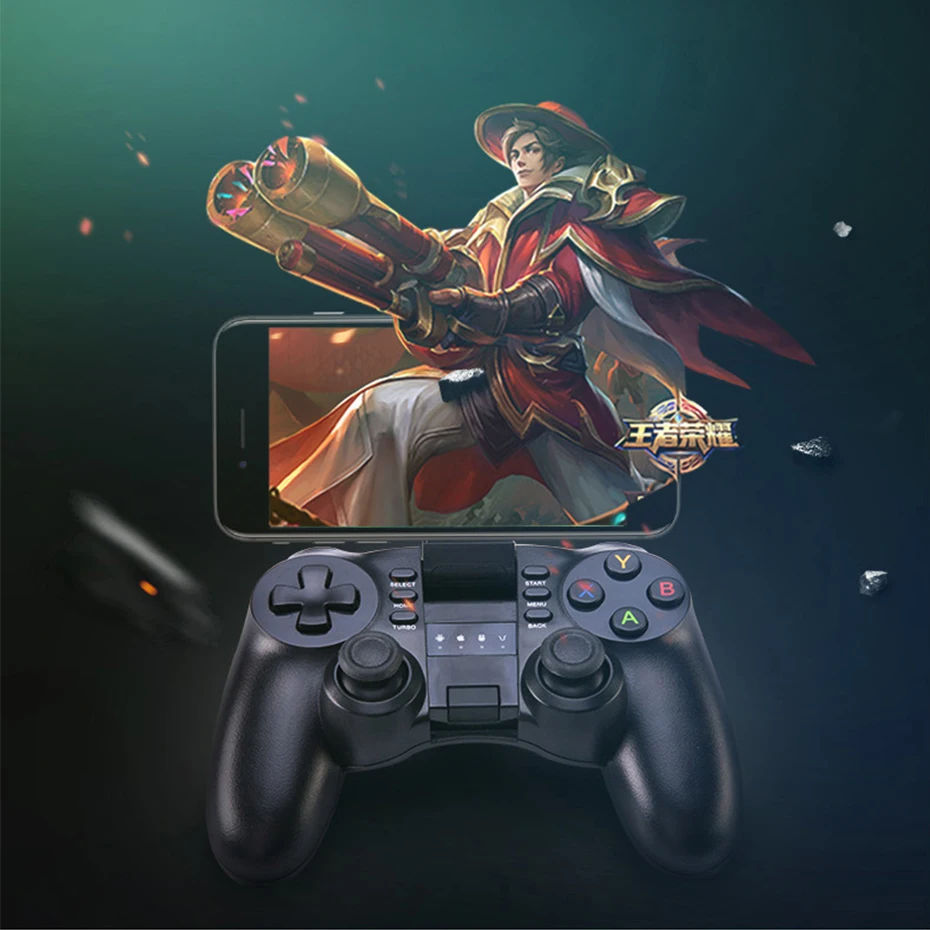 baratas Gamepad Bluetooth para PS 3 Smartphone Android PC Win 7 8 10 Console Do Jogo duplo de vibração Joystick Sem Fio controlador BT3.0