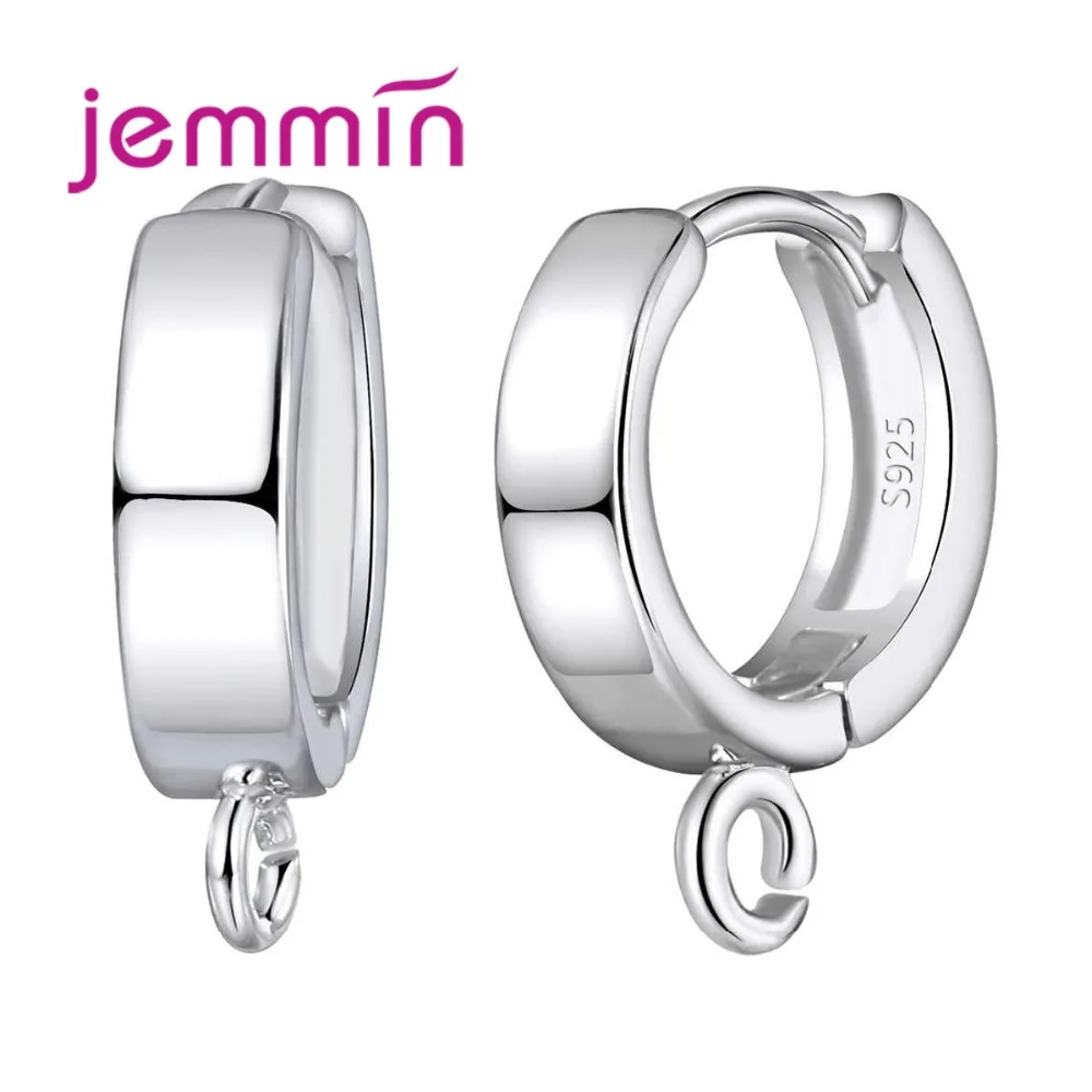 

New Stylish Wide Band Smooth Round Cut Hoop Earrings for Eardrop Making Women Hot 925 Sterling Silver Jewelry Accessories