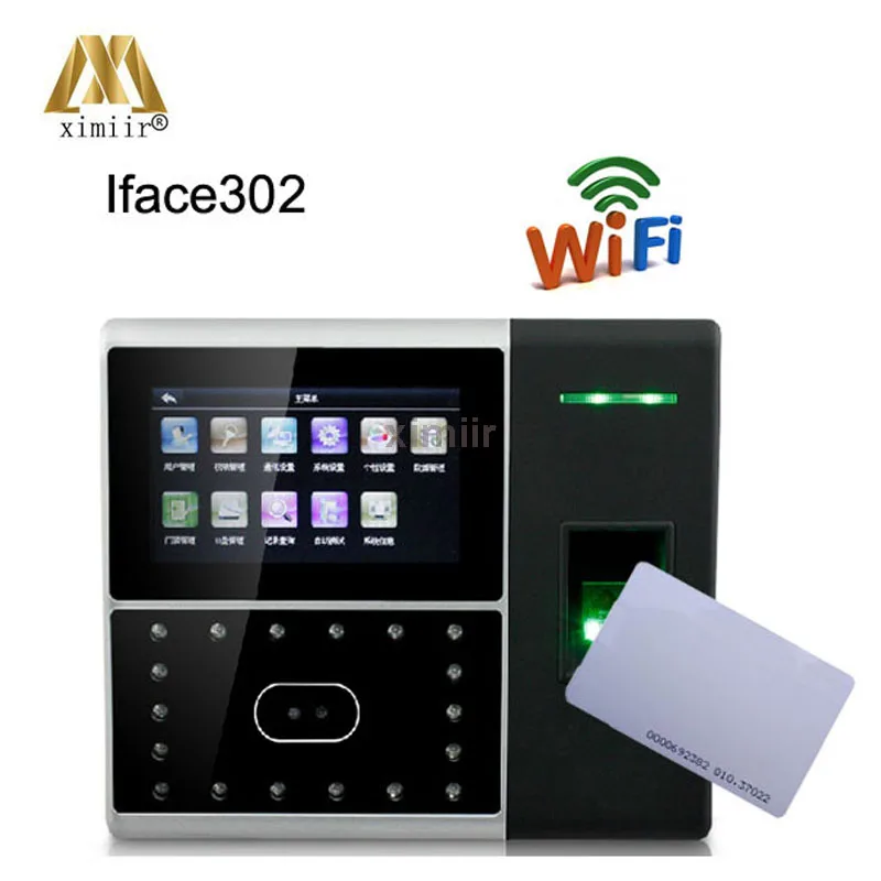 WI-FI TCP/IP RS232/485 устройство записи посещаемости Iface302 отпечаток лица микросхемой чипом микропроцессорные карты посещаемость времени контроля