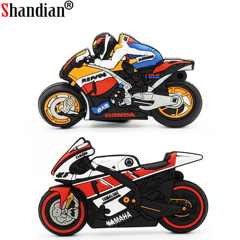 

SHANDIAN motorcycle pendrive pen drive 4gb 8gb 16gb 32gb 64gb moto car cartoon usb flash drive moto bike memory card usb 2.0