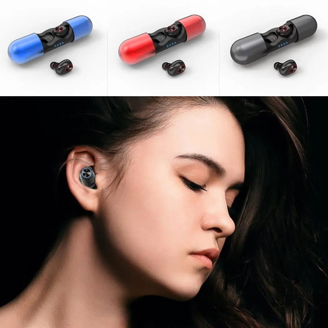 

In-ear Mini V5.0 Wireless Bluetooth Earbuds Earphone Headset Sport Earphone with Dual Microphone and Charging Box High Quality