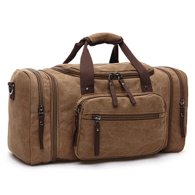 Новинка, дизайнерская мужская Большая вместительная холщовая дорожная сумка альпиниста, многофункциональная сумка-мешок, Повседневная сумка на плечо an148 - Цвет: brown