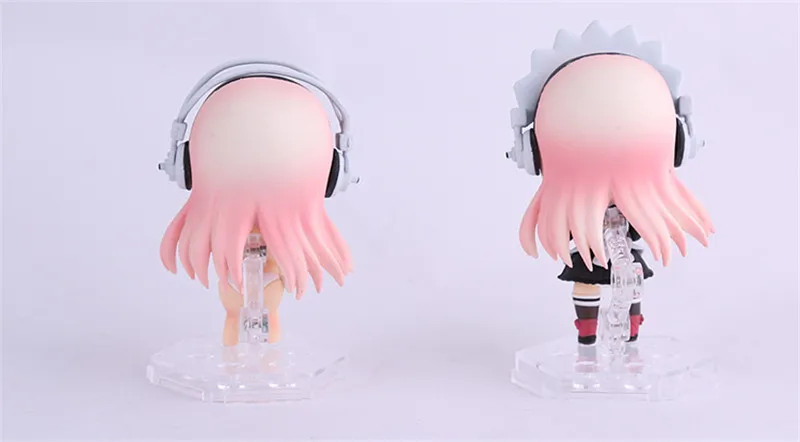 Anime Super Sonic Figuras Toys Sexy Sonic With Headphones in Bikini Maidness PVC Figures Dolls 8cm 2pcslot  (3)