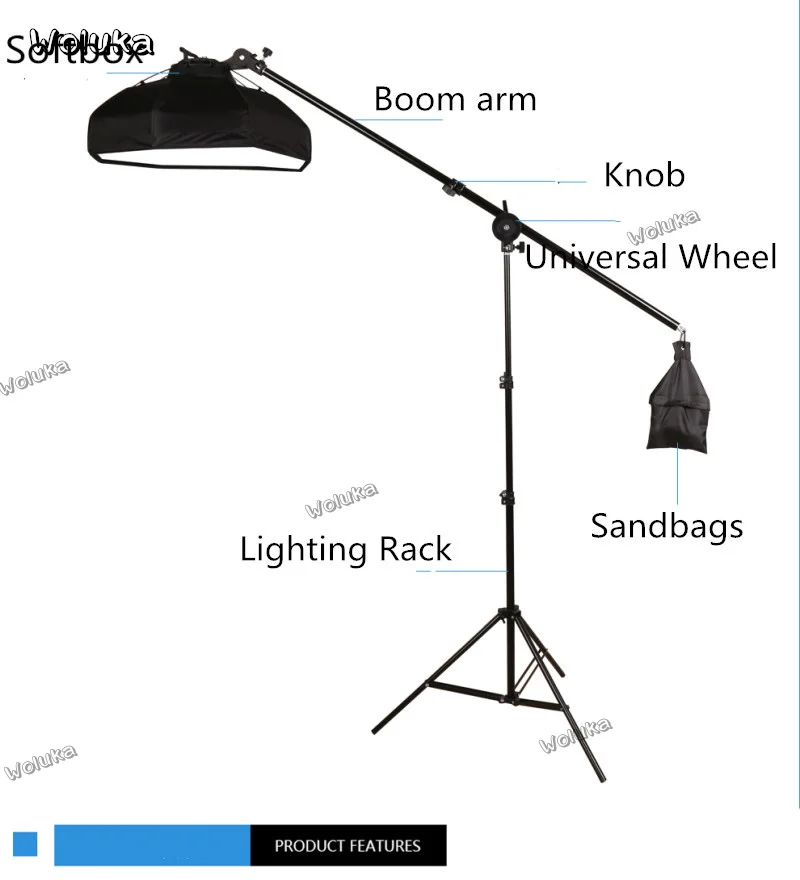 LED photographic lamp octagonal top cantilever rack flexo Box Studio Clothing portrait overhead Lighting CD50 T13 | Электроника