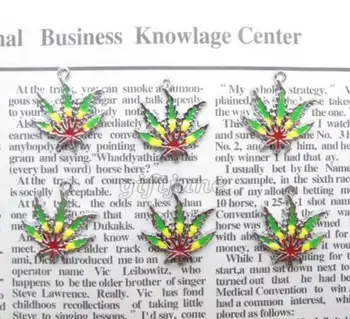 

Hot Sale 60 pcs Cartoon Maple Leaf Charm Pendants DIY Jewelry Making Accessories For Best Gift PY-206