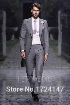 

Trajes De Hombres De Vestir New Arrival Light Wedding Suits For Men For Peaked Lapel Tuxedos Slim Fit Groom Formal Groomsmen
