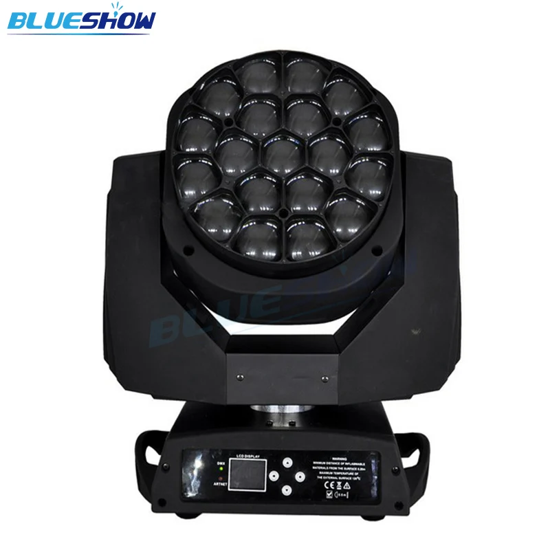 

No tax custom by air, Zoom LED Moving Head Light Bee Eye 19x15w Beam Light DMX b eye