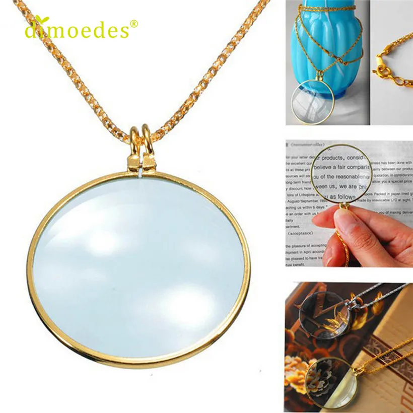 Stylish Jewelry Creative six Magnifier Pendant Necklace Magnify Glass