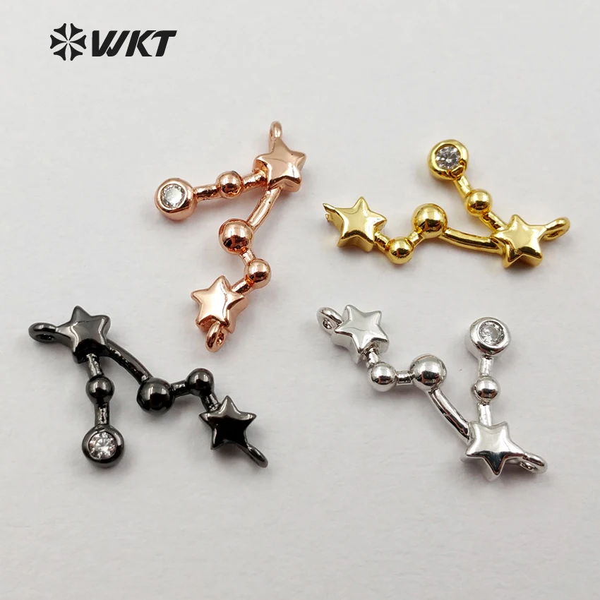 JF132 Fantastic Connector Cubic Zirconia Connector With Star Line Shape Women Jewelry Making