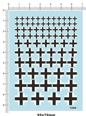 

Super Detail Up All Scale WWII German Military Tank Sign Model Kit Water Decal