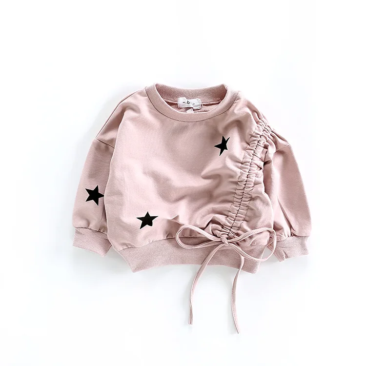 

Baby Girls Sweatshirt Kids Long Sleeve Tops 100% Cotton 2018 Brand Spirng Clothes Girls T Shirts Hoodies Children Clothing 1-6T