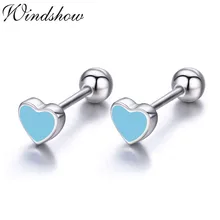 4 вида цветов, милые серьги-гвоздики из стерлингового серебра 925 пробы в виде сердца персика для женщин и девочек, детские ювелирные изделия Orecchini Aros Aretes