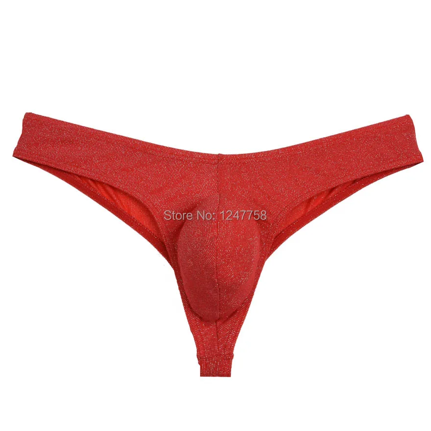 

Men's Shiny Briefs Shorts Male Underwear Bulge Pouch Bikini Guys Briefs