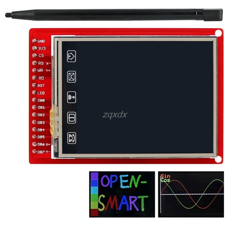 2," TFT lcd сенсорный экран коммутационная плата модуль с сенсорной ручкой и Прямая поставка