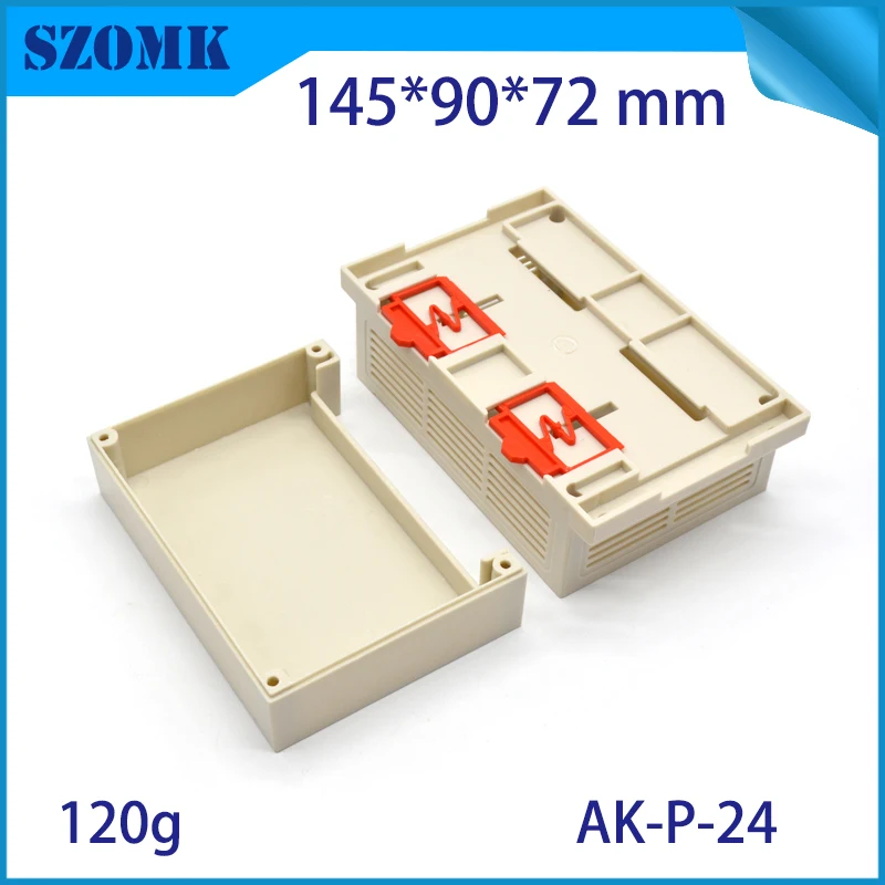 plastic din rail enclosure box junction housing abs control enclosure szomk din boxes power supply distribution project case  (5)