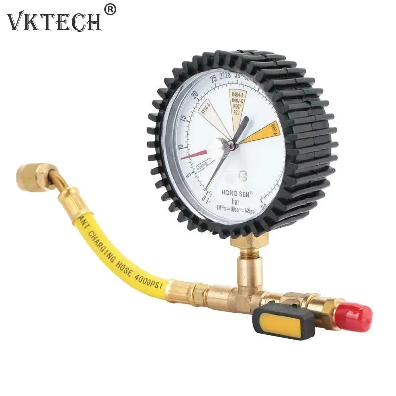 

Air Conditioner Nitrogen Pressure Gauge Regulator for R134a R22 R407C R410A Refrigerant Automobile Pressure Gauge Tester