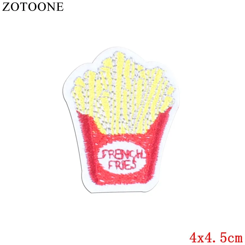 ZOTOONE Вышивка Патчи для одежды милая еда аппликация Железо на мультфильм патчи