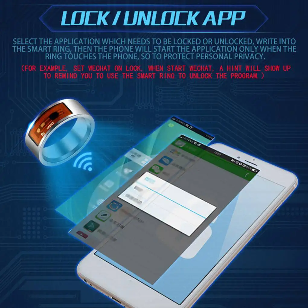 Водонепроницаемое умное кольцо, умные кольца NFC, многофункциональное умное кольцо, цифровое кольцо, умные аксессуары