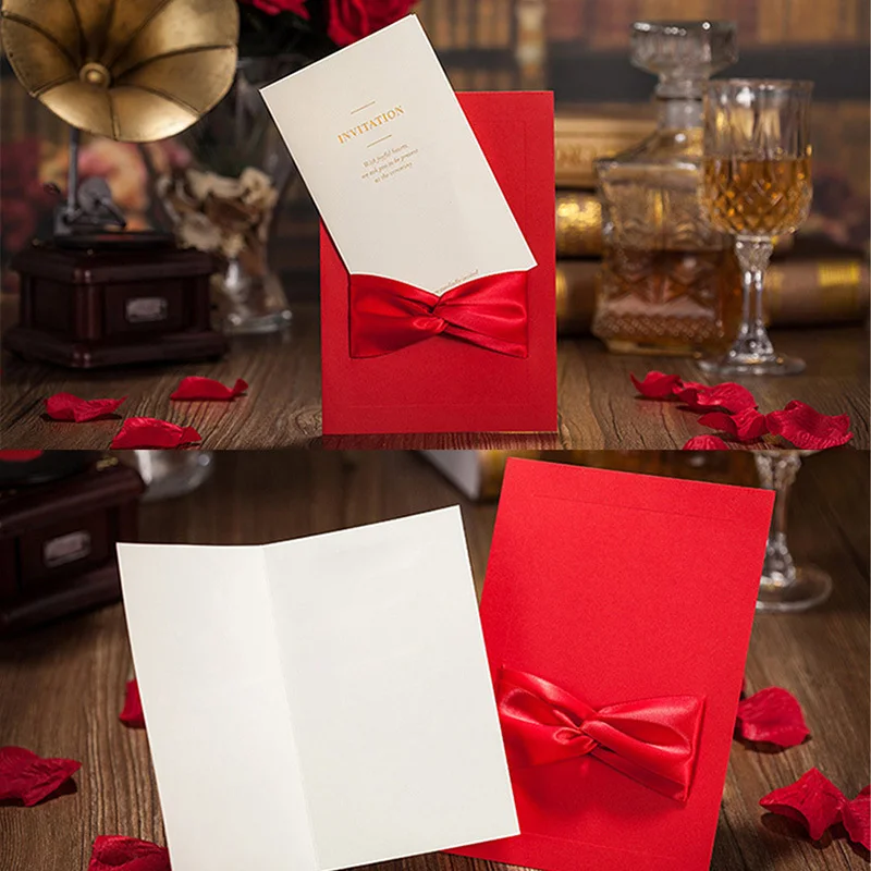 Red Wedding Invitations Kits 5