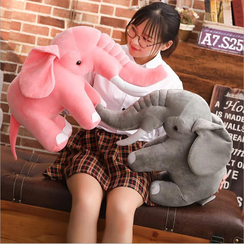 

Grey Pink Lovely Elephant Plush Toys Stuffed Animal Doll Toy Soft Plush Pillow Baby Sleeping Doll Children Gift