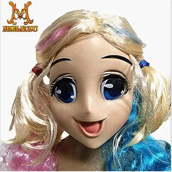 

New Female Face mask latex silicone realistic human skin masks Halloween dance masquerade Party cosplay Mask Crossdress Toys