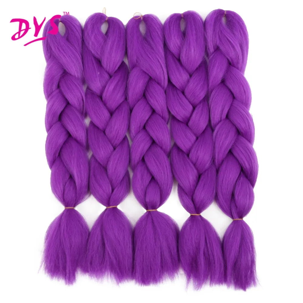 Deyngs 24inch Synthetic Braiding Hair Pure Color HighTemperature Kanekalon Jumbo Braid Hair Extensions Crochet Yaki Texture 100g (15)
