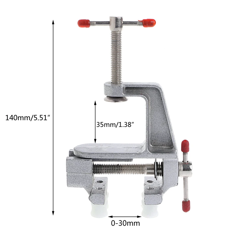 Мини тиски Инструмент алюминиевый небольшой хобби ювелира зажим на стол скамейка тиски