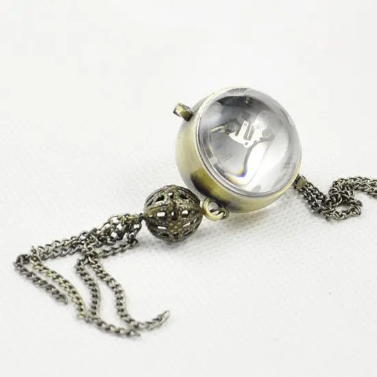 Винтажные латунные шаровые механические ожерелья карманные часы