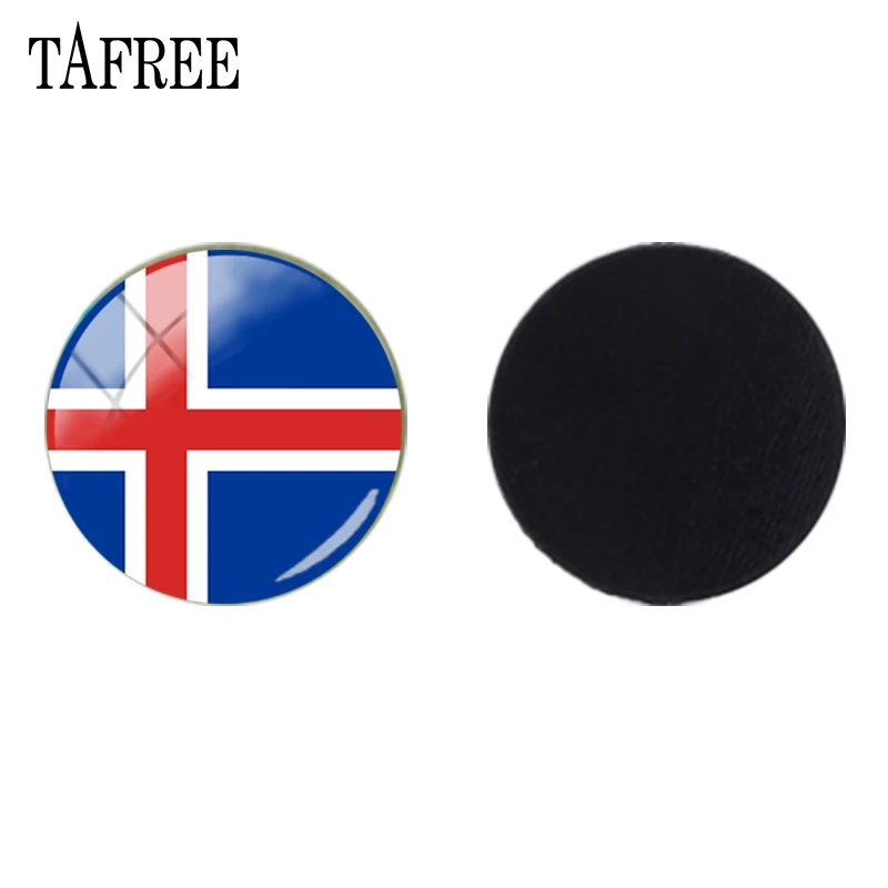 

TAFREE National Flag Fridge Magnet Picture Iceland,Poland,Kazakhstan,Malaysia Glass Dome Refrigerator Magnets Jewelry Findings
