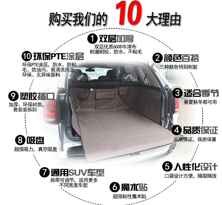 Bagagliaio di Un'auto Universalmente Tappeti Per Auto Panno di Oxford Impermeabile Cane Stuoie Automobiles Coprisedili - Image 5