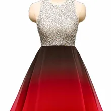 Bealegantom Холтер градиент шифон Короткие Выпускные платья Ombre бусины вечерние Homecoming платья для женщин платье для выпускного QA1562