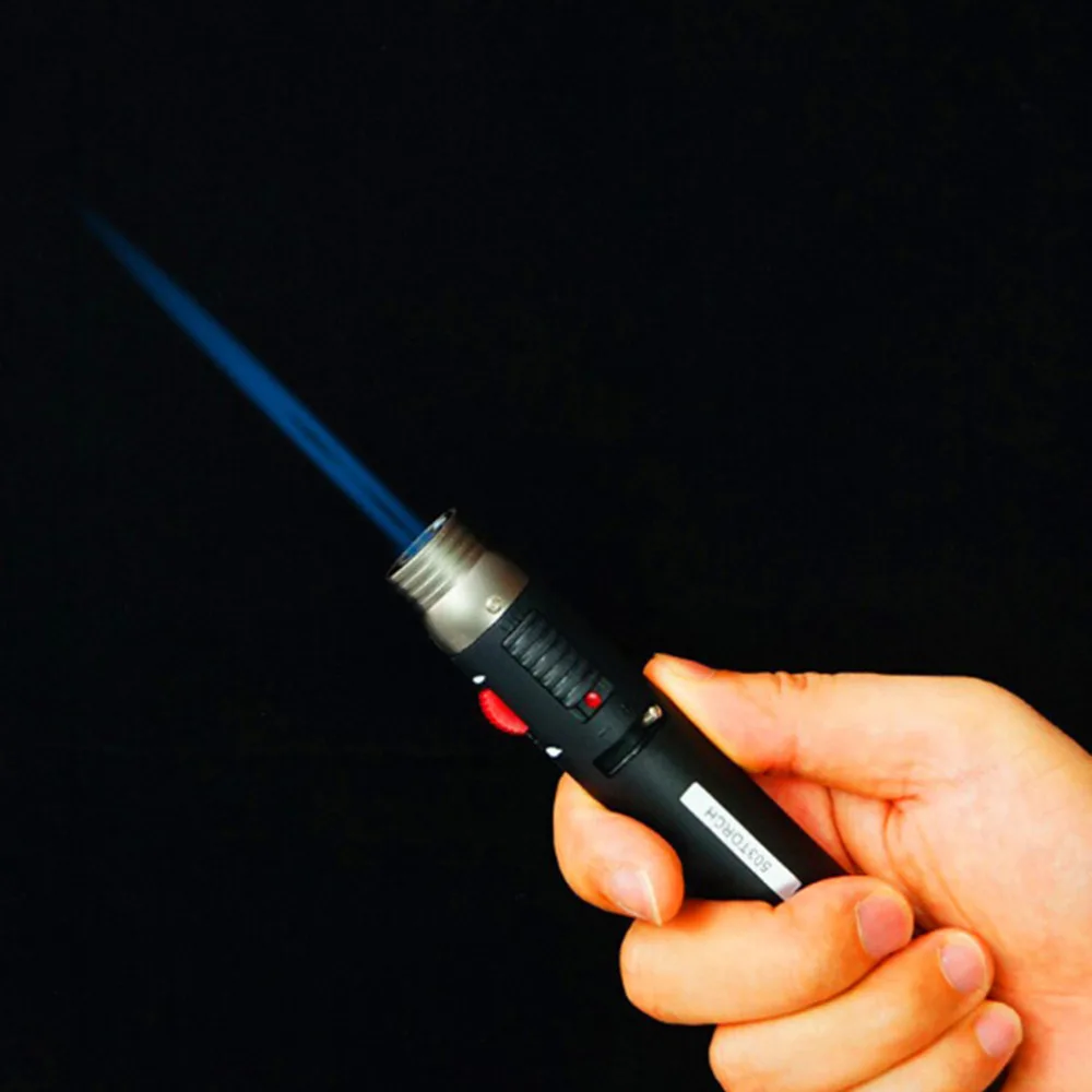 

Tactical Camping BBQ Lighter Torch Jet 1300 degree Celsius Flame Pencil Butane Gas Refillable Fuel Welding No gas included