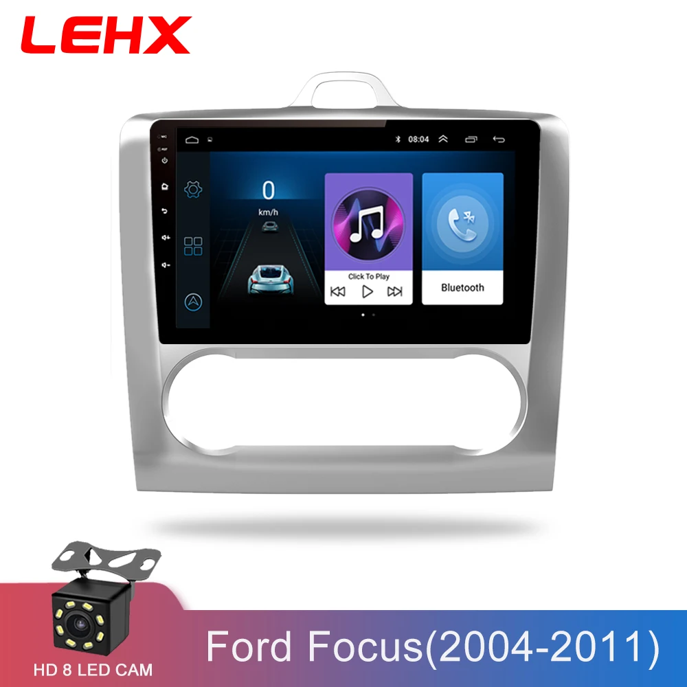 

LEHX 2 DIN 9 Inch Android 8.1 Car multimedia player Touchscreen Quad-core Car Radio For 2004 2005 2006-2011 Ford Focus Exi AT