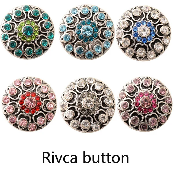 

D02385 with heart Rhinestone newest rivca snap for 18mm snap bracelet