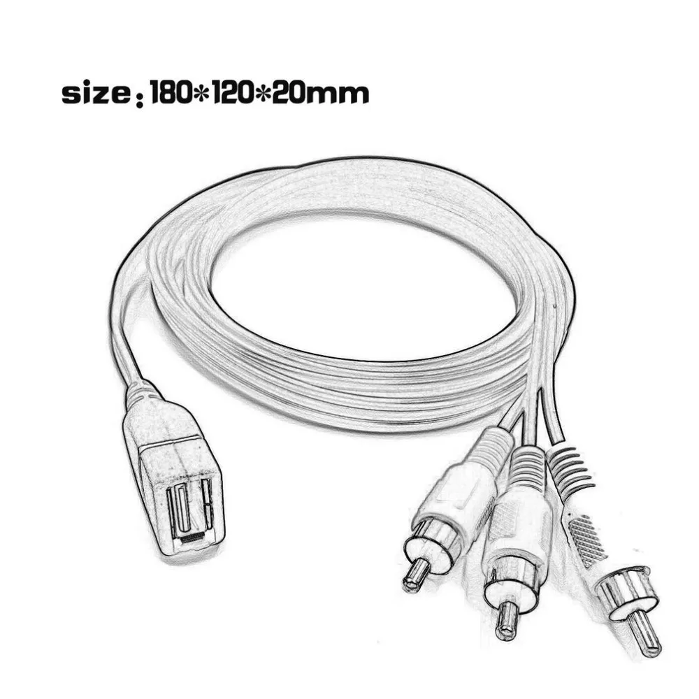 2021 Новый Duttek 5 футов/1 м USB 2 0 Женский 3 RCA Мужской Видео A/V практичное адаптер для