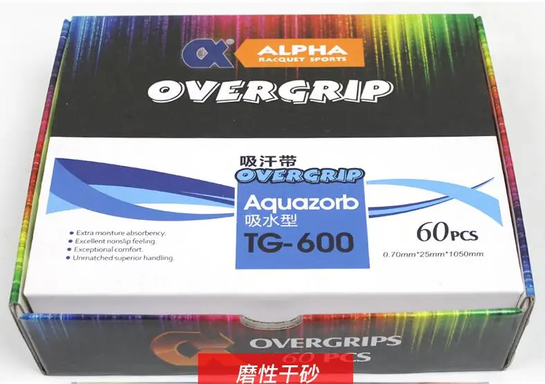 60 шт./партия, TG-600, ручки на сухое ощущение/дополнительная обмотка на рукоятку ракетки/Теннисная ракетка/Бадминтон