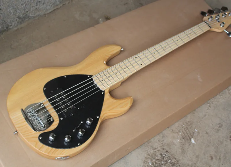 5-string ASH Body Electric Bass Guitar with Maple Fingerboard,Black Pickguard,Offer Customized 5-string ASH Body Electric Bass Guitar with Maple Fingerboard,Black Pickguard,Offer Customized