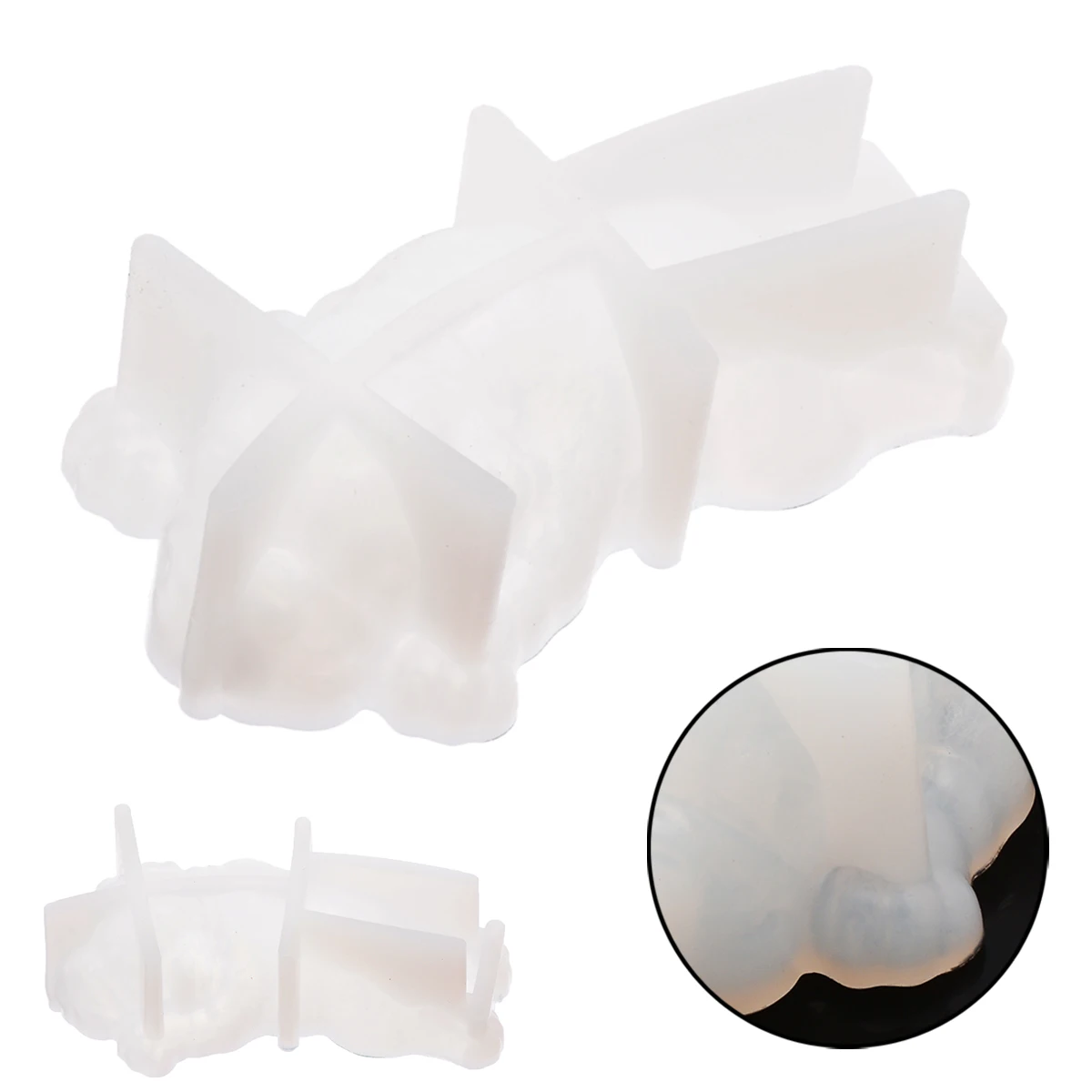 Cake Fondant Chocolate Jelly Puppy Mold White 3D Dog Animal Shape Silicone Mold Kitchen Mousse Bakeware Baking Cake Tools