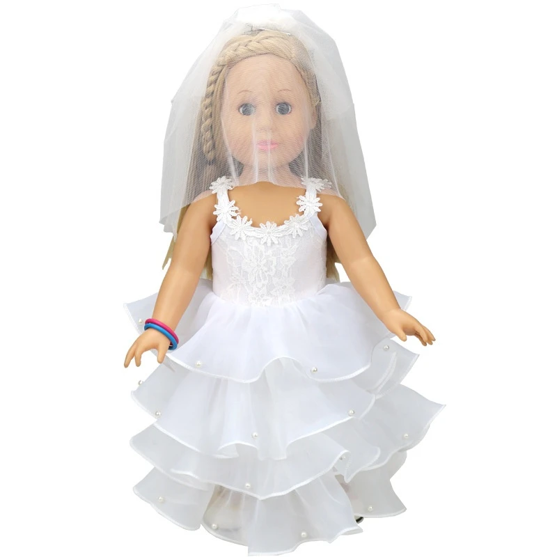 american girl doll white dress