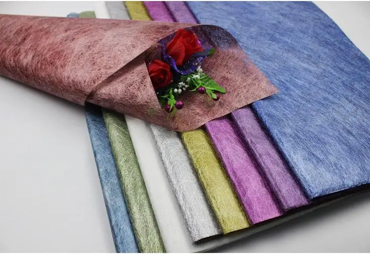 

10x Solid Color Tissue Paper Wrapping Fiber Texture Floral Wraps DIY Flower Packing Paper Xmas Tissue Wrapping Paper Gift