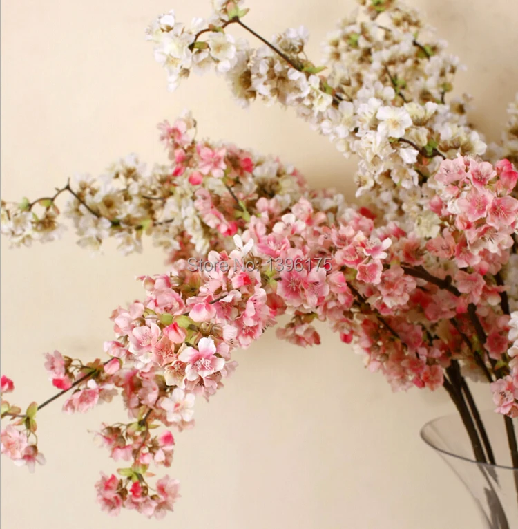 5 шт., Декоративные Шелковые вишневые цветы, искусственные цветы, свадебное украшение, Сакура, искусственные цветы, Декор, персиковый цветок