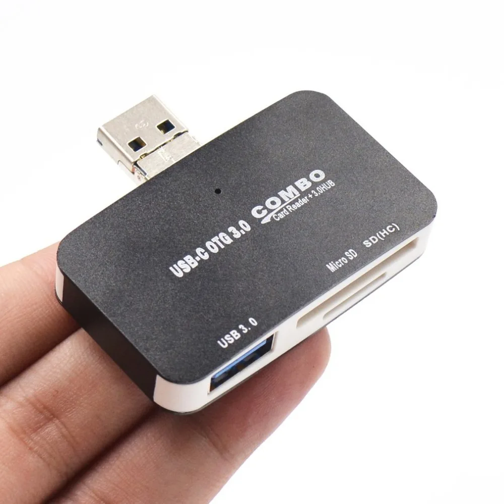 

Card Reader USB 3.0 All in One SD/Micro SD Compact Flash Smart Memory Card Adapter Type C OTG SD Card Reader