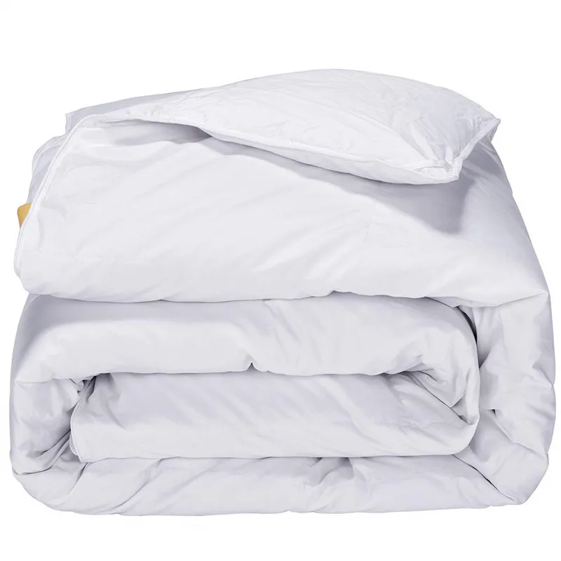 Puredown зима лето белый гусиный пух пуховое одеяло хлопок крышка кашне King bed line для