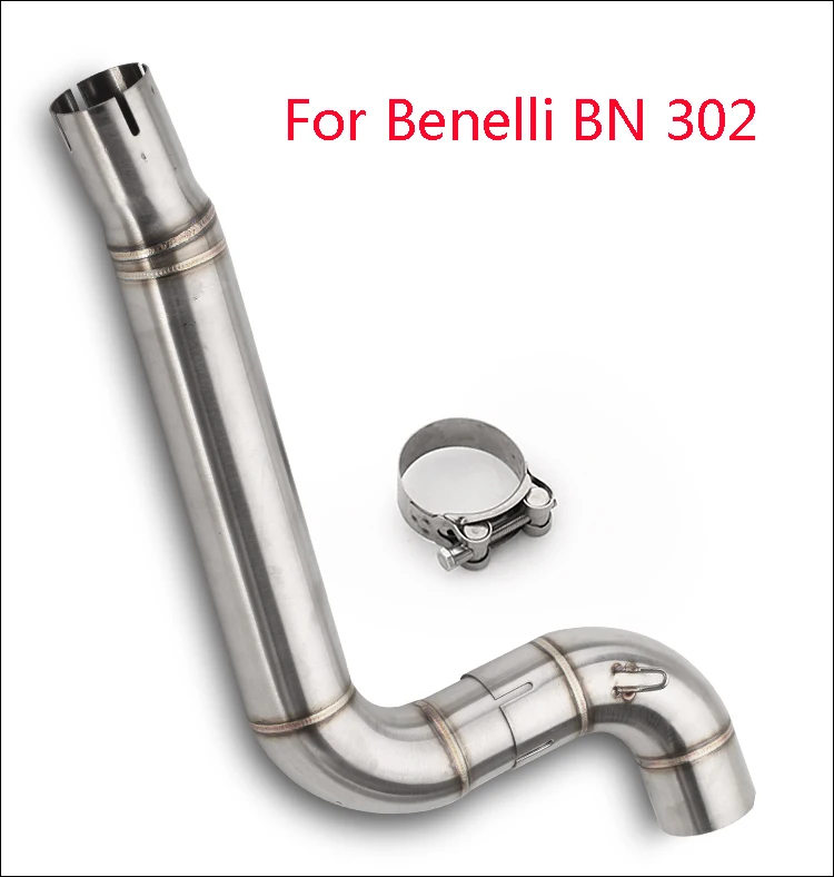 Benelli 302 Модифицированная средняя звеньевая труба выхлопной трубы мотоцикла без