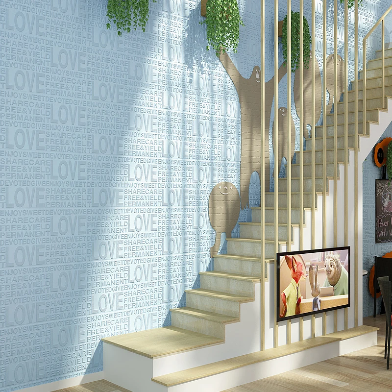 3D трехмерные наклейки на стену в форме букв спальни дочери комнаты украшения обои самоклеящиеся водонепроницаемые влагостойкие