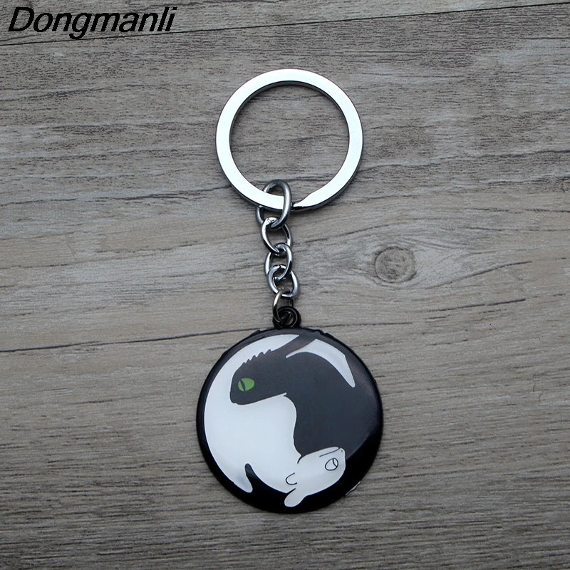 

L3720 How to Train Your Dragon Enamel Metal Pendant Keychain For Movie Fans Gifts Key Holder Car key Rings Jewelry